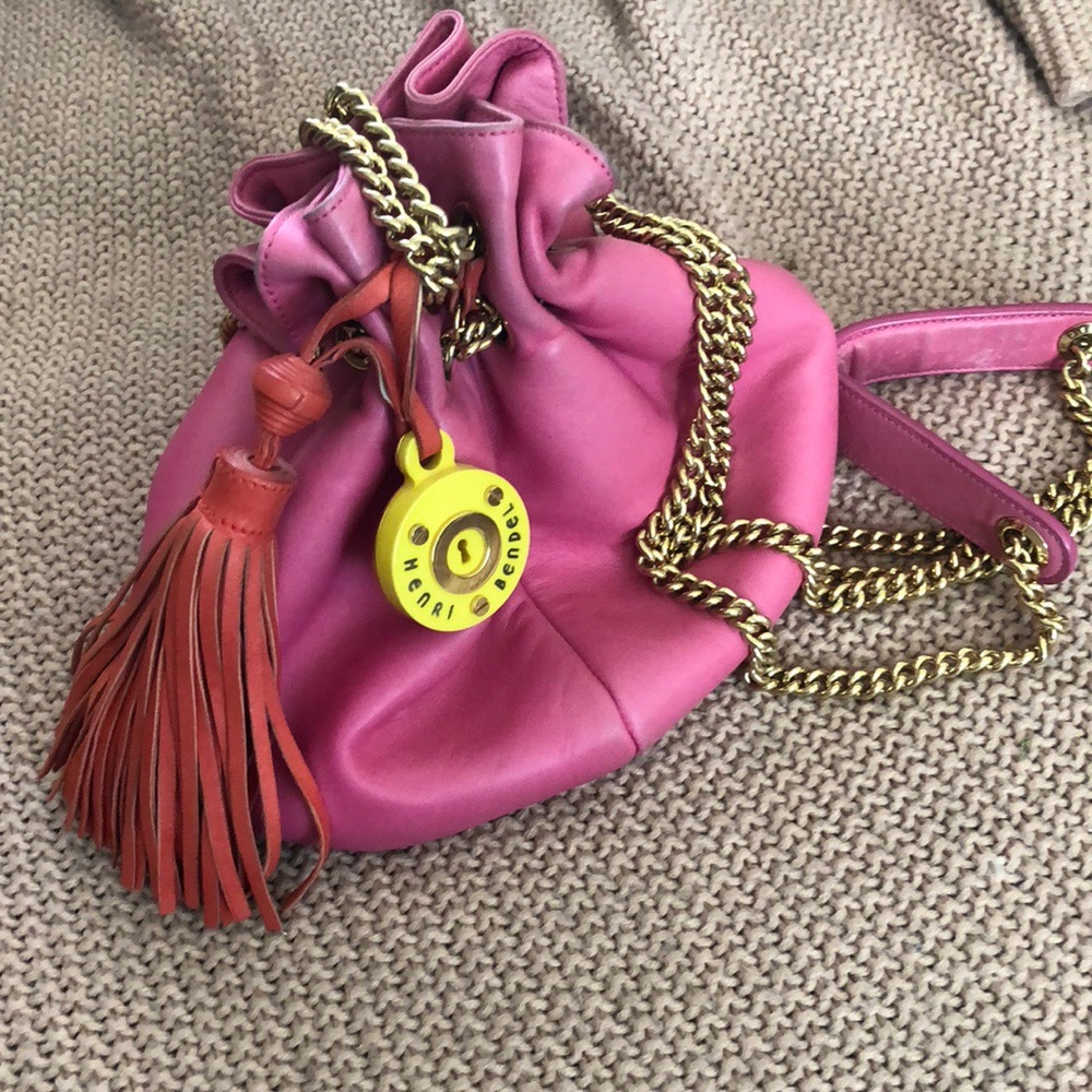 HENRI BENDEL Leather Bucket Bag